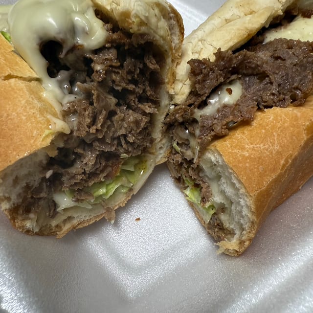 Philly Steak Sub with Fries.