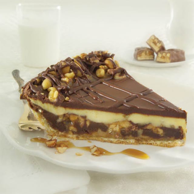 Big Blitz Pie with Snickers Bar.