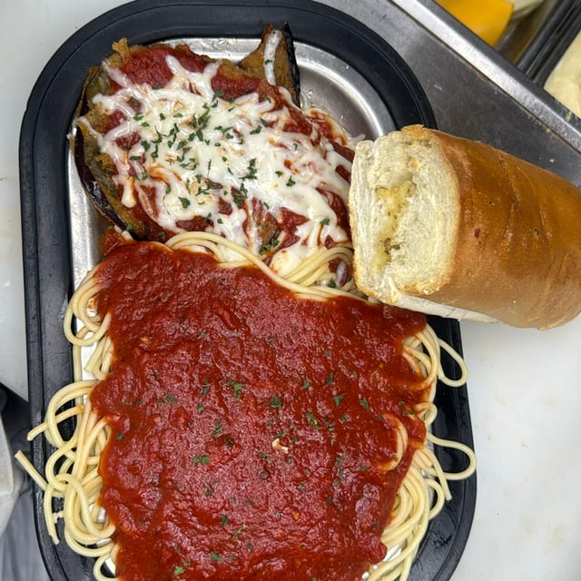 Eggplant Parmigiana Lunch.