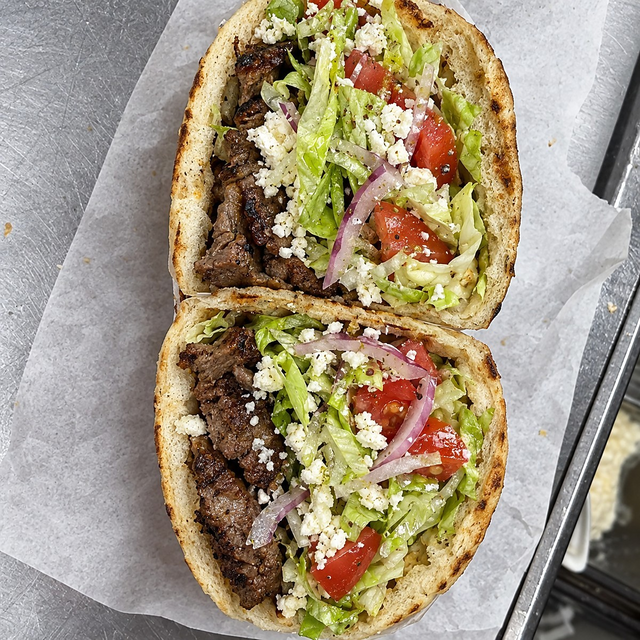 Steak Souvlaki Wrap.