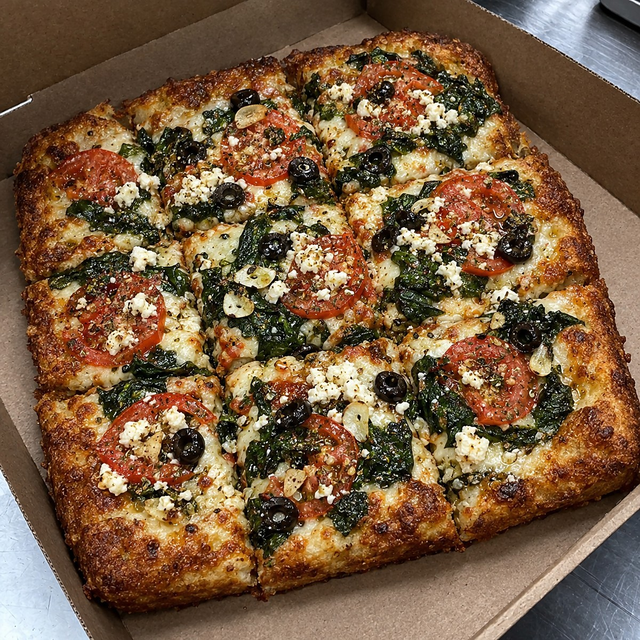 Sicilian Greek Pizza.