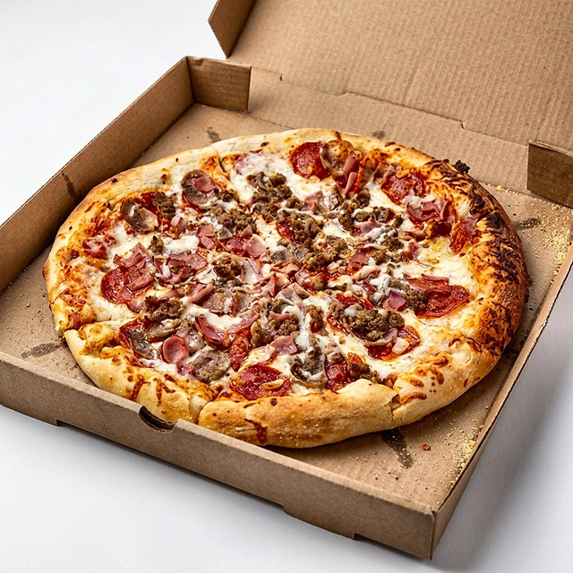 Sicilian Meat Lovers Pizza.