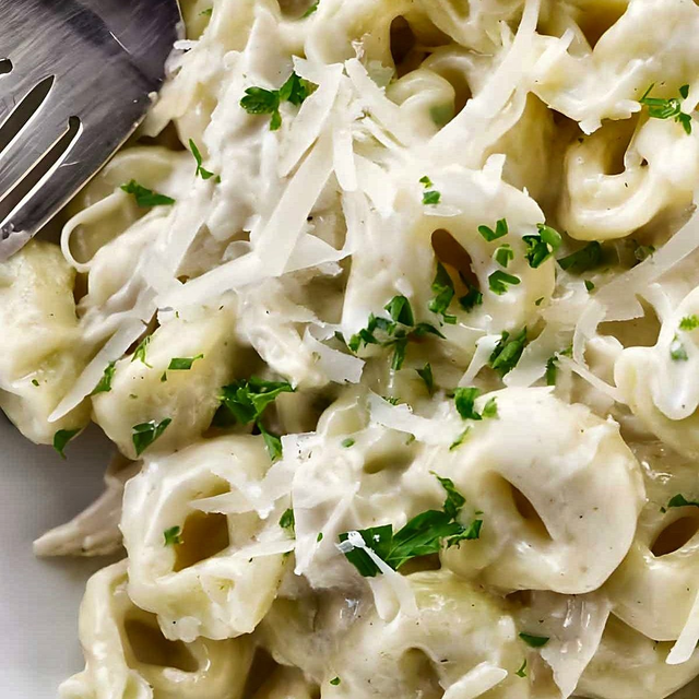 Cheese Tortellini Alfredo.