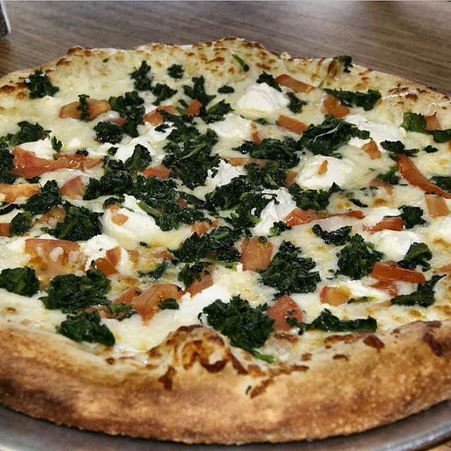 White Spinach Pizza.