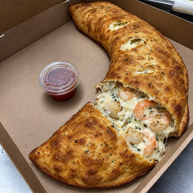 Shrimp & Scallop Calzone (New).