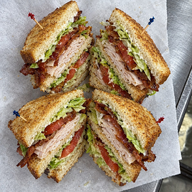 Turkey Club Sandwich.