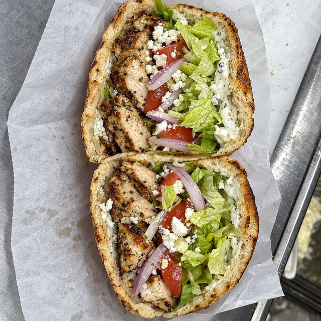 Chicken Souvlaki Wrap.