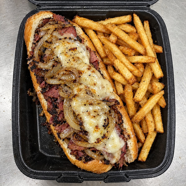 Pastrami with Fries.