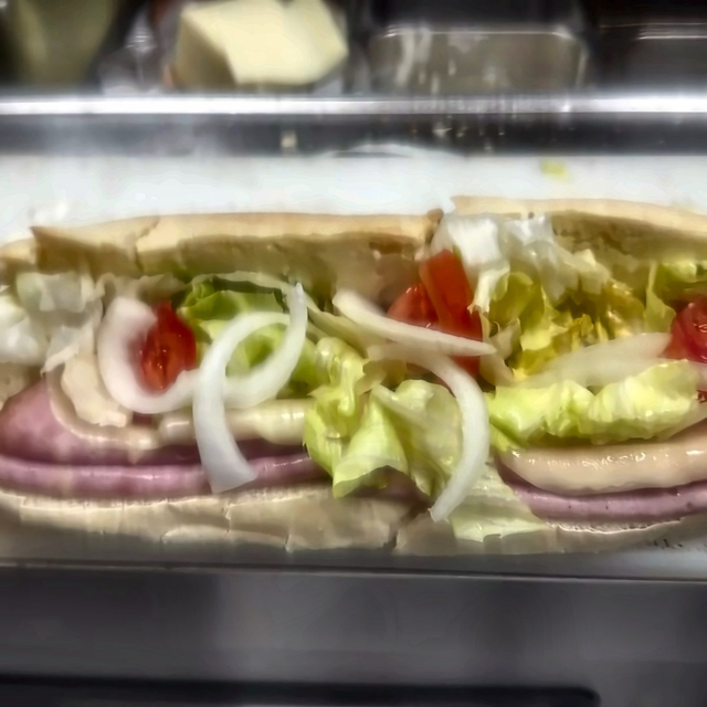 Ham, Turkey, Salami or Canadian Bacon Sub.