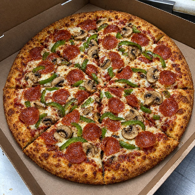 3 Regular Topping Pizza.