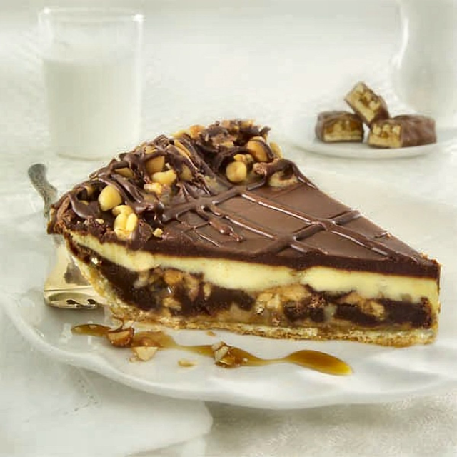 Big Blitz Pie with Snickers Bar.