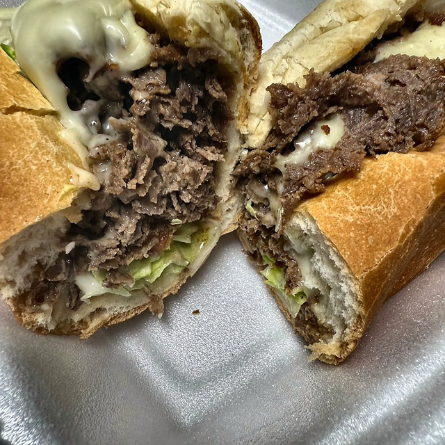 Philly Steak Sub with Fries.
