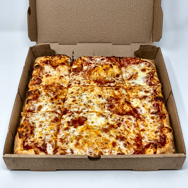 Sicilian Cheese Pizza.