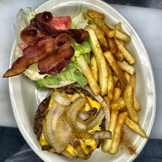 Double Cheeseburger With Bacon.